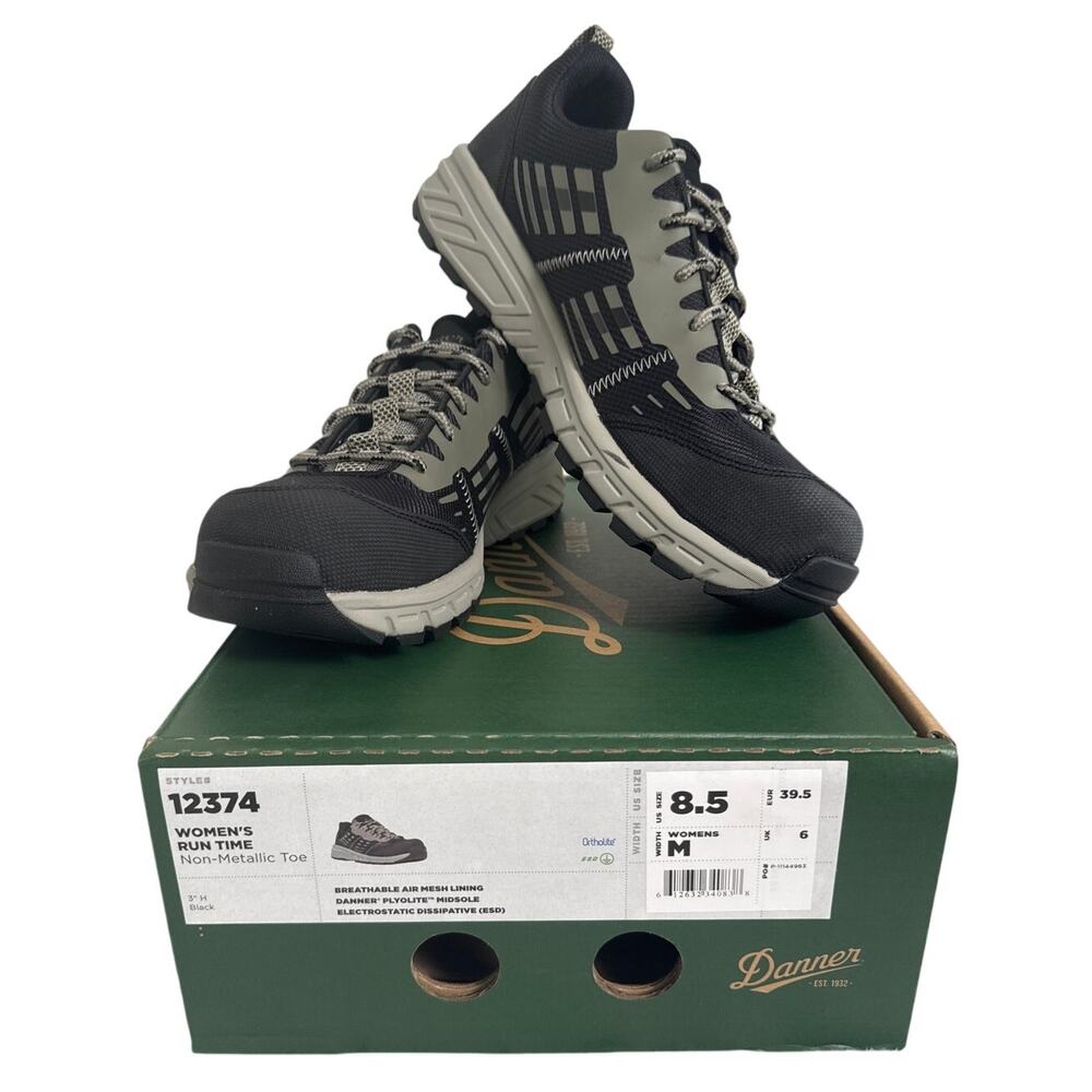 NWB Danner‎ Run Time Women's Black ESD Composite Toe Size 8 1/2M